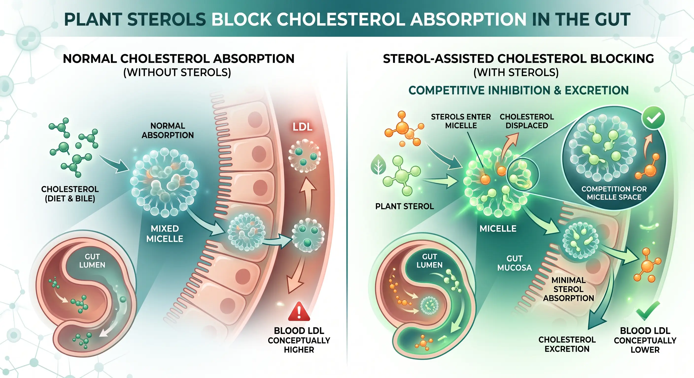 Blocking of Cholesterol Absorption in the Gut